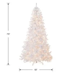 7.5 Ft. Pre-Lit North Valley Spruce White Tree With Clear Lights 14 7.5 Ft. Pre-Lit North Valley Spruce White Tree With Clear Lights -Christmas Trees Sales NRVW7 302 75 Silo Dim