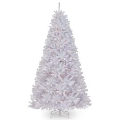 9 Ft. Pre-Lit North Valley Spruce White Tree With Clear Lights 21 9 Ft. Pre-Lit North Valley Spruce White Tree With Clear Lights -Christmas Trees Sales NRVW7 302 90