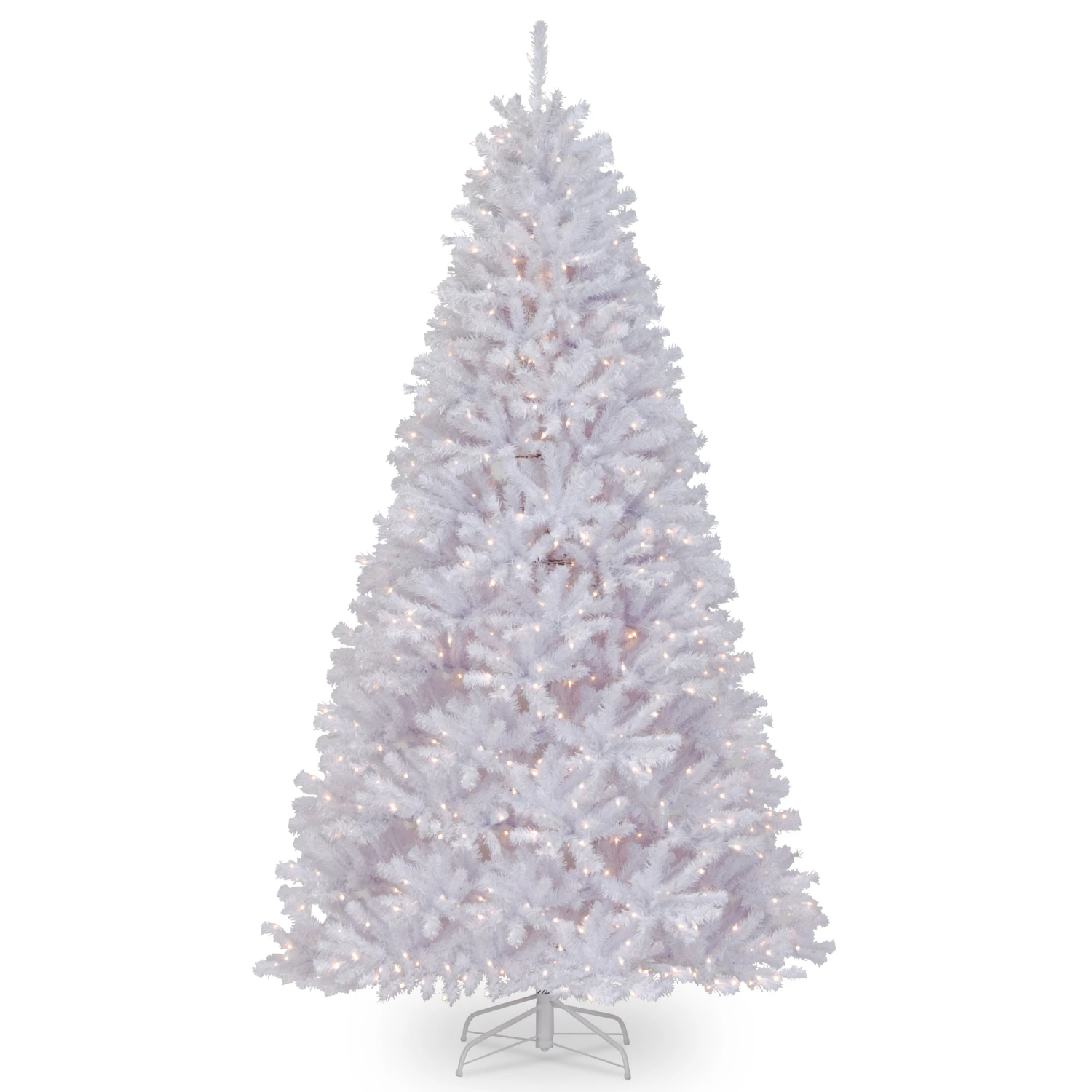 9 Ft. Pre-Lit North Valley Spruce White Tree With Clear Lights 10 9 Ft. Pre-Lit North Valley Spruce White Tree With Clear Lights - Image 10