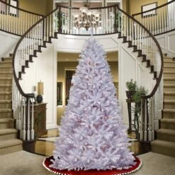 9 Ft. Pre-Lit North Valley Spruce White Tree With Clear Lights 23 9 Ft. Pre-Lit North Valley Spruce White Tree With Clear Lights -Christmas Trees Sales NRVW7 302 90 2