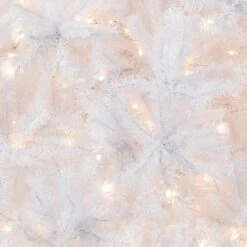 9 Ft. Pre-Lit North Valley Spruce White Tree With Clear Lights 14 9 Ft. Pre-Lit North Valley Spruce White Tree With Clear Lights -Christmas Trees Sales NRVW7 302 90 Silo C1