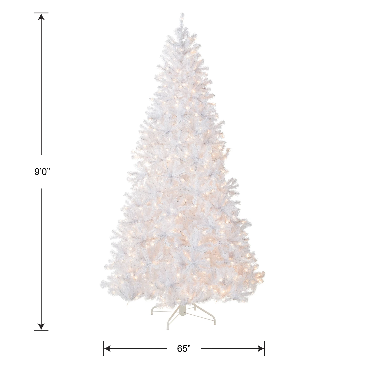 9 Ft. Pre-Lit North Valley Spruce White Tree With Clear Lights 7 9 Ft. Pre-Lit North Valley Spruce White Tree With Clear Lights - Image 7
