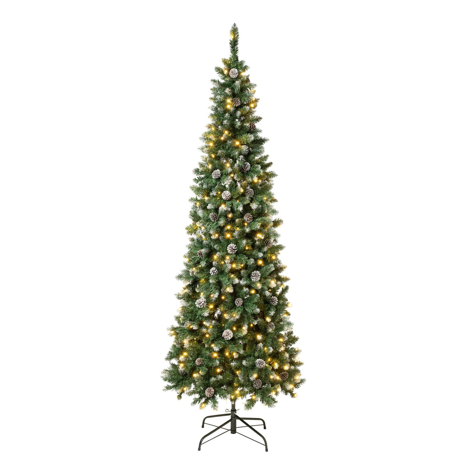 7.5 Ft. Pre-Lit Oakley Hills Slim Tree With LED Lights 1 7.5 Ft. Pre-Lit Oakley Hills Slim Tree With LED Lights