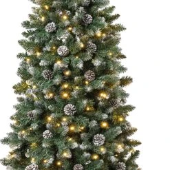 7.5 Ft. Pre-Lit Oakley Hills Slim Tree With LED Lights 9 7.5 Ft. Pre-Lit Oakley Hills Slim Tree With LED Lights -Christmas Trees Sales OAK8 304L 75 3