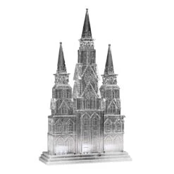 17 In. Christmas Cathedral Decoration With White LED Lights