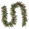 9 Ft. Pre-Lit Bristle Berry Pine Garland With LED Lights