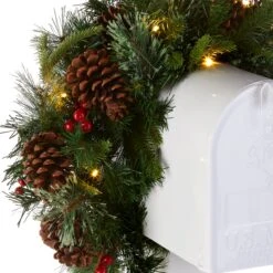 36 In. Pre-Lit Colonial Fir Mailbox Swag With LED Lights 8 36 In. Pre-Lit Colonial Fir Mailbox Swag With LED Lights -Christmas Trees Sales PECO7 395 36MB Silo C1