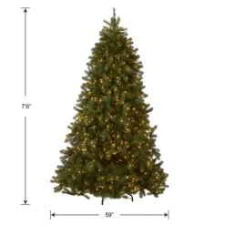 7.5 Ft. Pre-Lit Downswept Douglas Fir Tree With 750 Clear Lights & 1867 Branch Tips 18 7.5 Ft. Pre-Lit Downswept Douglas Fir Tree With 750 Clear Lights & 1867 Branch Tips -Christmas Trees Sales PEDD1 312 75 Silo Dim