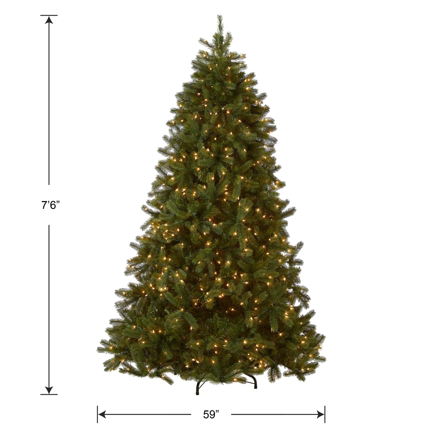 7.5 Ft. Pre-Lit Downswept Douglas Fir Tree With 750 Clear Lights & 1867 Branch Tips 5 7.5 Ft. Pre-Lit Downswept Douglas Fir Tree With 750 Clear Lights & 1867 Branch Tips - Image 5