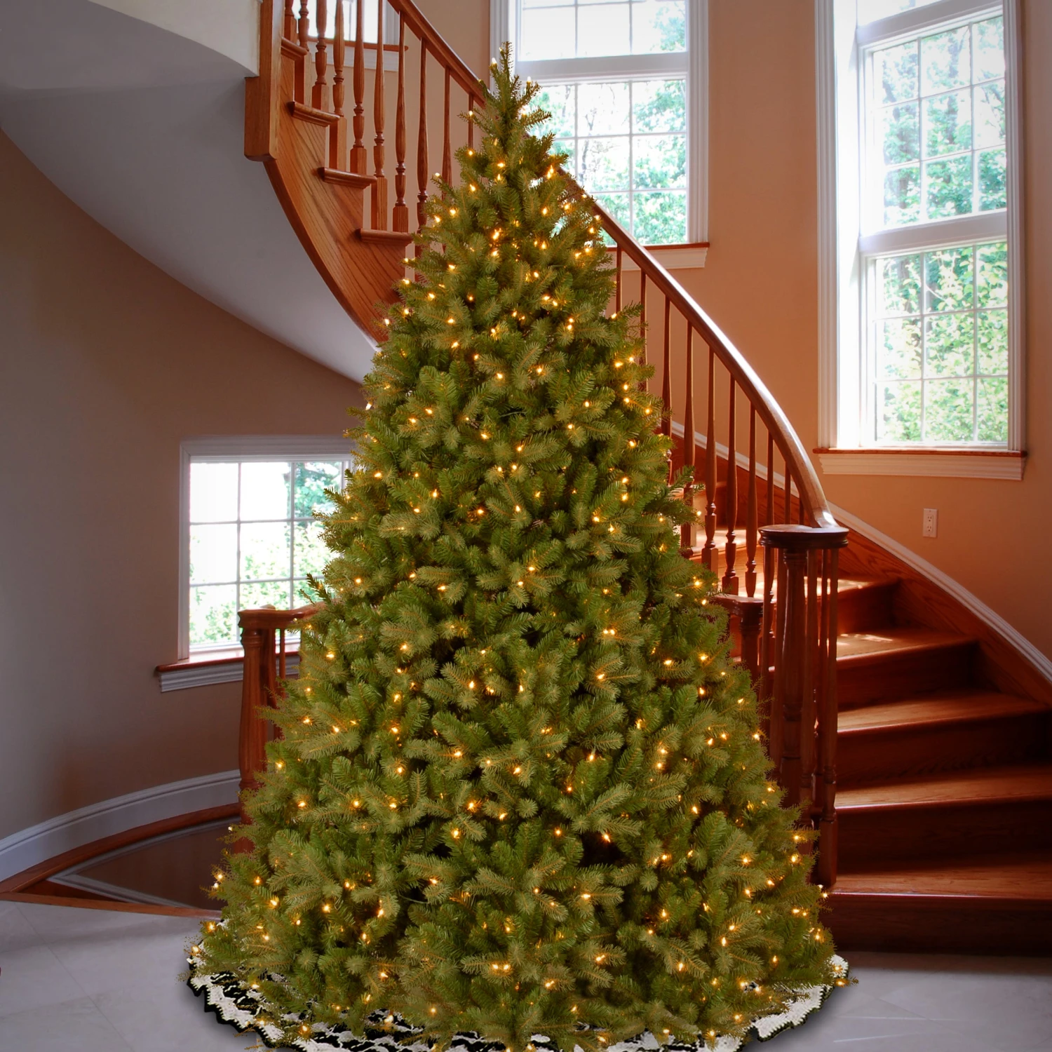 10 Ft. Pre-Lit Downswept Douglas Fir Tree With Dual Color LED Lights 3 10 Ft. Pre-Lit Downswept Douglas Fir Tree With Dual Color LED Lights - Image 3