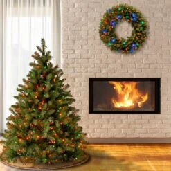 4.5 Ft. Pre-Lit Downswept Douglas Fir Tree With Multicolor Lights 5 4.5 Ft. Pre-Lit Downswept Douglas Fir Tree With Multicolor Lights -Christmas Trees Sales PEDD1 325 45 2