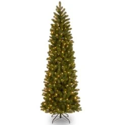 7.5 Ft. Pre-Lit Downswept Douglas Fir Pencil Slim Tree With Clear Lights 15 7.5 Ft. Pre-Lit Downswept Douglas Fir Pencil Slim Tree With Clear Lights -Christmas Trees Sales PEDD4 392 75