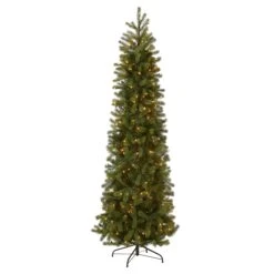 9 Ft. Pre-Lit Downswept Douglas Fir Pencil Slim Tree With Clear Lights 22 9 Ft. Pre-Lit Downswept Douglas Fir Pencil Slim Tree With Clear Lights -Christmas Trees Sales PEDD4 392 90 Silo