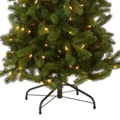 6.5 Ft. Pre-Lit Downswept Douglas Fir Pencil Slim Tree With Dual Color LED Lights -Christmas Trees Sales PEDD4 392D 65 Silo C2