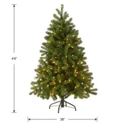 4.5 Ft. Pre-Lit Downswept Douglas Fir Tree With Dual Color LED Lights 13 4.5 Ft. Pre-Lit Downswept Douglas Fir Tree With Dual Color LED Lights -Christmas Trees Sales PEDD8 339D 45 Silo Dim