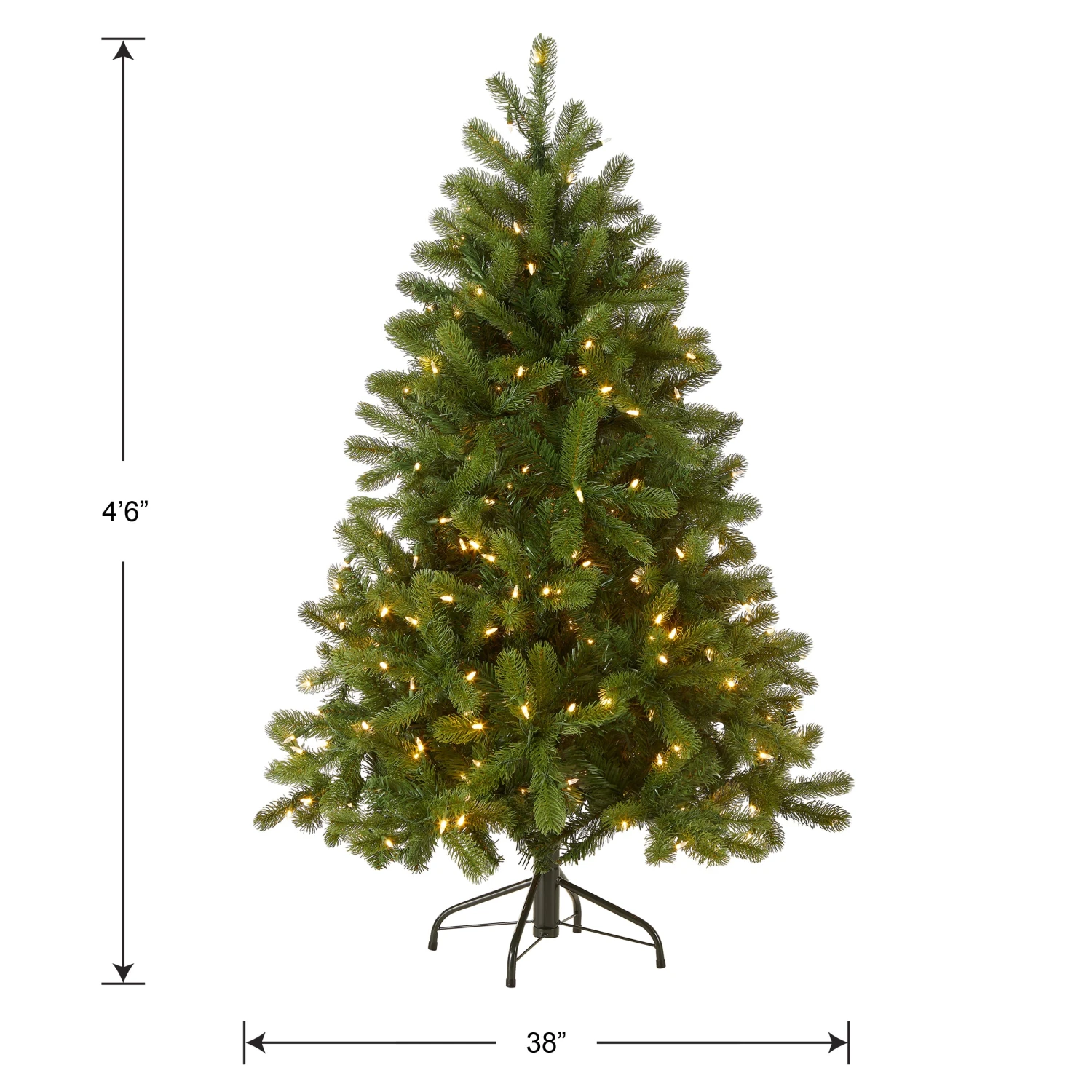 4.5 Ft. Pre-Lit Downswept Douglas Fir Tree With Dual Color LED Lights 5 4.5 Ft. Pre-Lit Downswept Douglas Fir Tree With Dual Color LED Lights - Image 5