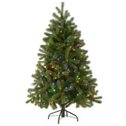 4.5 Ft. Pre-Lit Downswept Douglas Fir Tree With Dual Color LED Lights 16 4.5 Ft. Pre-Lit Downswept Douglas Fir Tree With Dual Color LED Lights -Christmas Trees Sales PEDD8 339D 45 Silo multi
