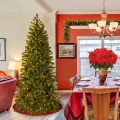 7 Ft. Pre-Lit Downswept Douglas Fir Pencil Slim Tree With Dual Color LED Lights -Christmas Trees Sales PEDD8 345D 70 2