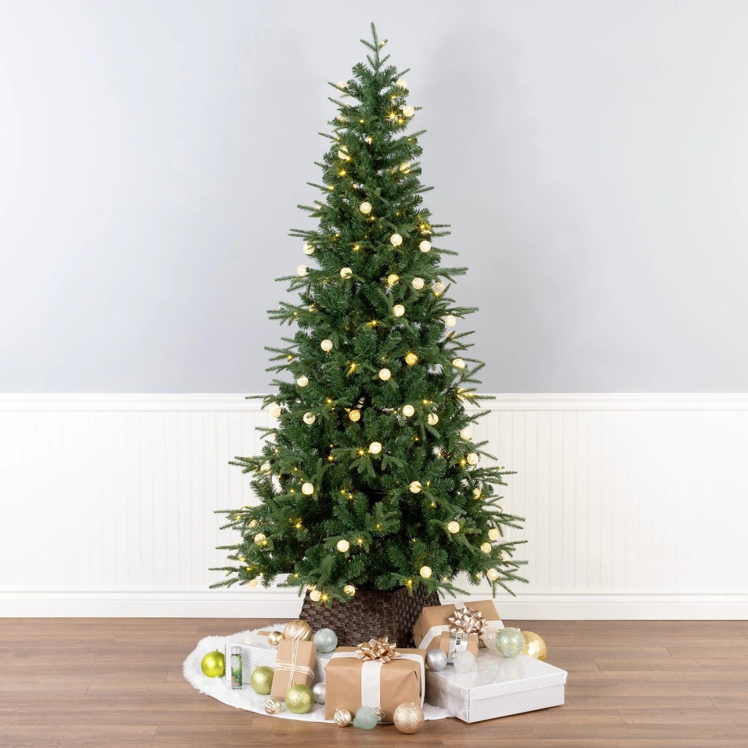 6 Ft. Duxbury Slim Tree With Dual Color LED Lights 2 6 Ft. Duxbury Slim Tree With Dual Color LED Lights - Image 2
