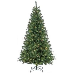 7.5 Ft. Pre-Lit Cedar Spruce Tree With LED Lights