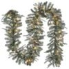 9 Ft. Pre-Lit Frosted Arctic Spruce Garland With Clear Lights