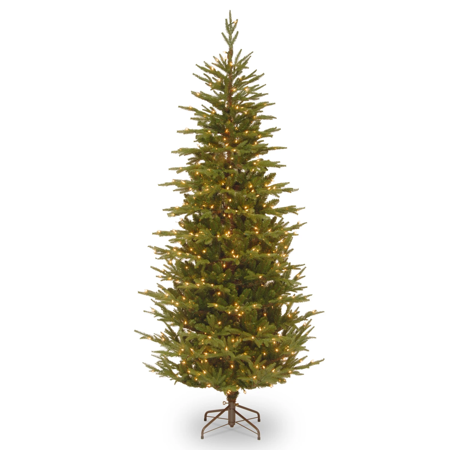 7.5 Ft. Pre-Lit Fraser Grande Slim Tree With Clear Lights 1 7.5 Ft. Pre-Lit Fraser Grande Slim Tree With Clear Lights