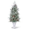 4 Ft. Pre-Lit Frosted Mountain Spruce Tree With Clear Lights