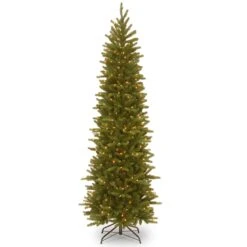 6.5 Ft. Pre-Lit Grande Fir Pencil Slim Tree With Clear Lights