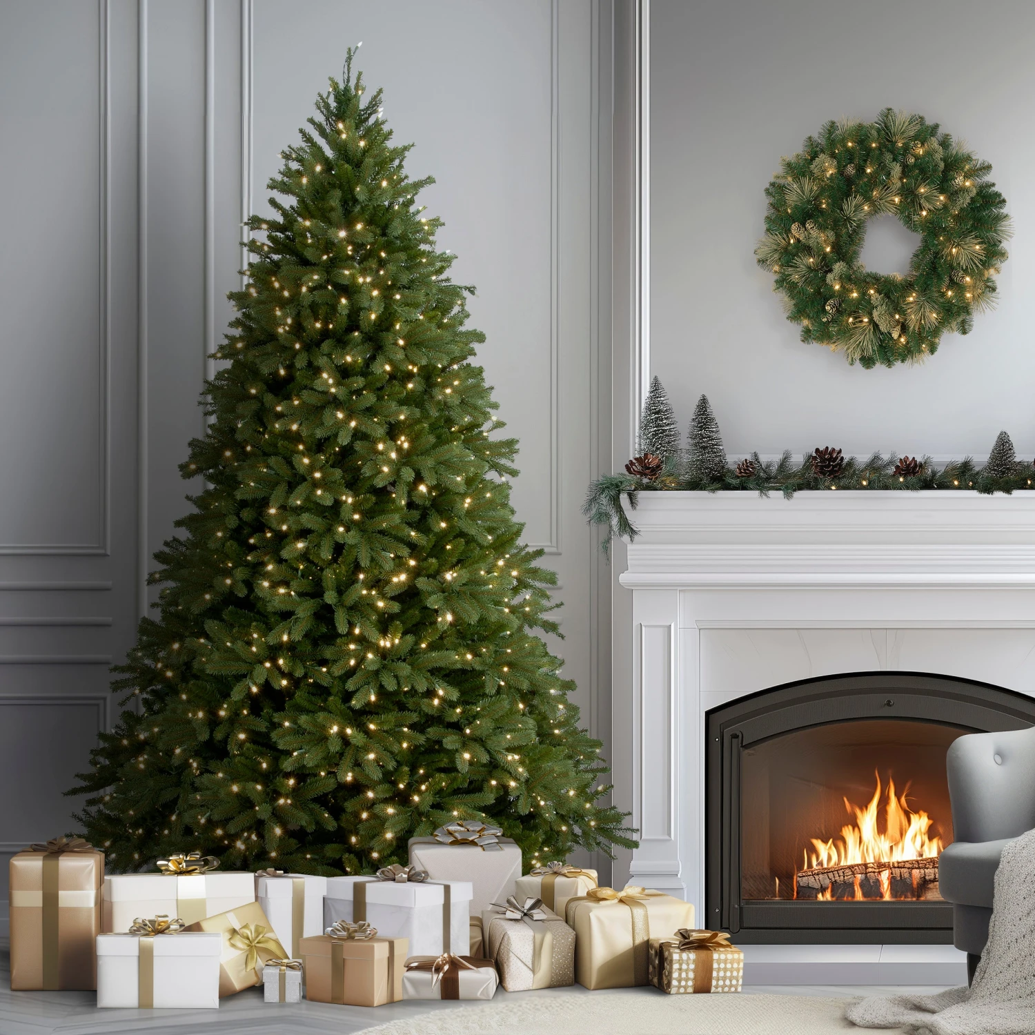 7.5 Ft. Pre-Lit Jersey Fraser Fir Tree With Clear Lights 2 7.5 Ft. Pre-Lit Jersey Fraser Fir Tree With Clear Lights - Image 2