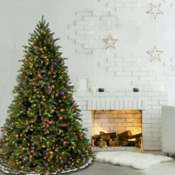 7.5 Ft. Pre-Lit Jersey Fraser Fir Tree With Multicolor Lights 15 7.5 Ft. Pre-Lit Jersey Fraser Fir Tree With Multicolor Lights -Christmas Trees Sales PEJF1 301 75 2