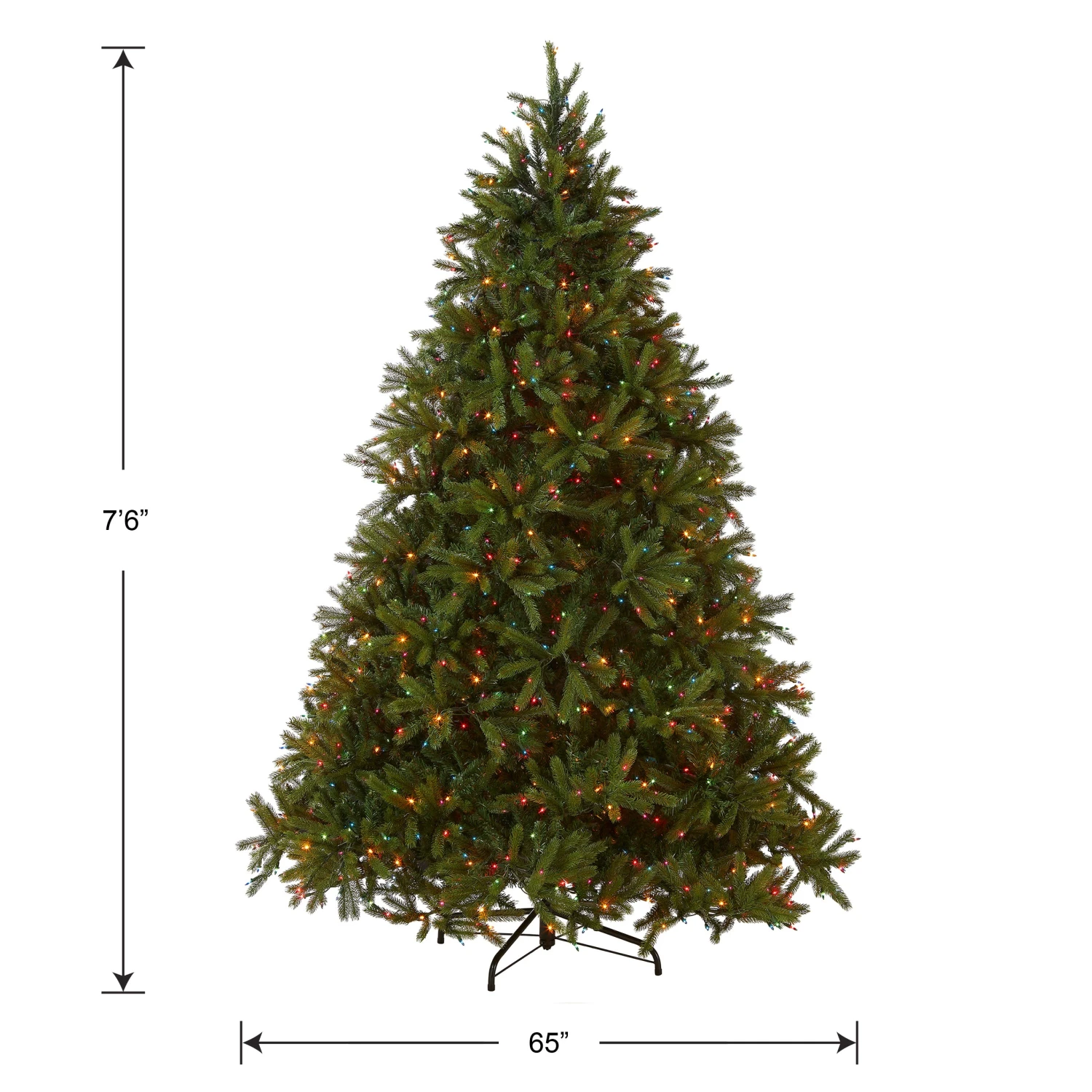 7.5 Ft. Pre-Lit Jersey Fraser Fir Tree With Multicolor Lights 6 7.5 Ft. Pre-Lit Jersey Fraser Fir Tree With Multicolor Lights - Image 6