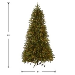 7.5 Ft. Pre-Lit Jersey Fraser Fir Slim Tree With Clear Lights -Christmas Trees Sales PEJF1 304 75 Silo Dim