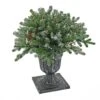 24 In. Pre-Lit Snowy Morgan Spruce Porch Bush With Twinkly LED Lights