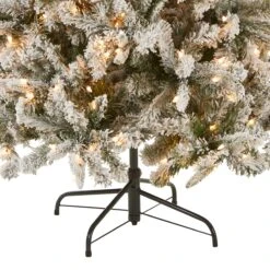 6.5 Ft. Pre-Lit Snowy Mixed Pine Tree With Clear Lights 13 6.5 Ft. Pre-Lit Snowy Mixed Pine Tree With Clear Lights -Christmas Trees Sales PEMX2 302 65F Silo C2