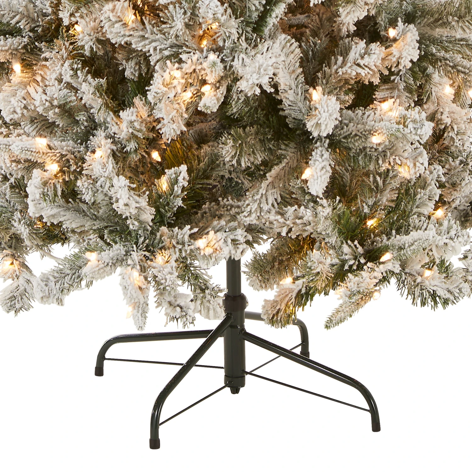 6.5 Ft. Pre-Lit Snowy Mixed Pine Tree With Clear Lights 4 6.5 Ft. Pre-Lit Snowy Mixed Pine Tree With Clear Lights - Image 4