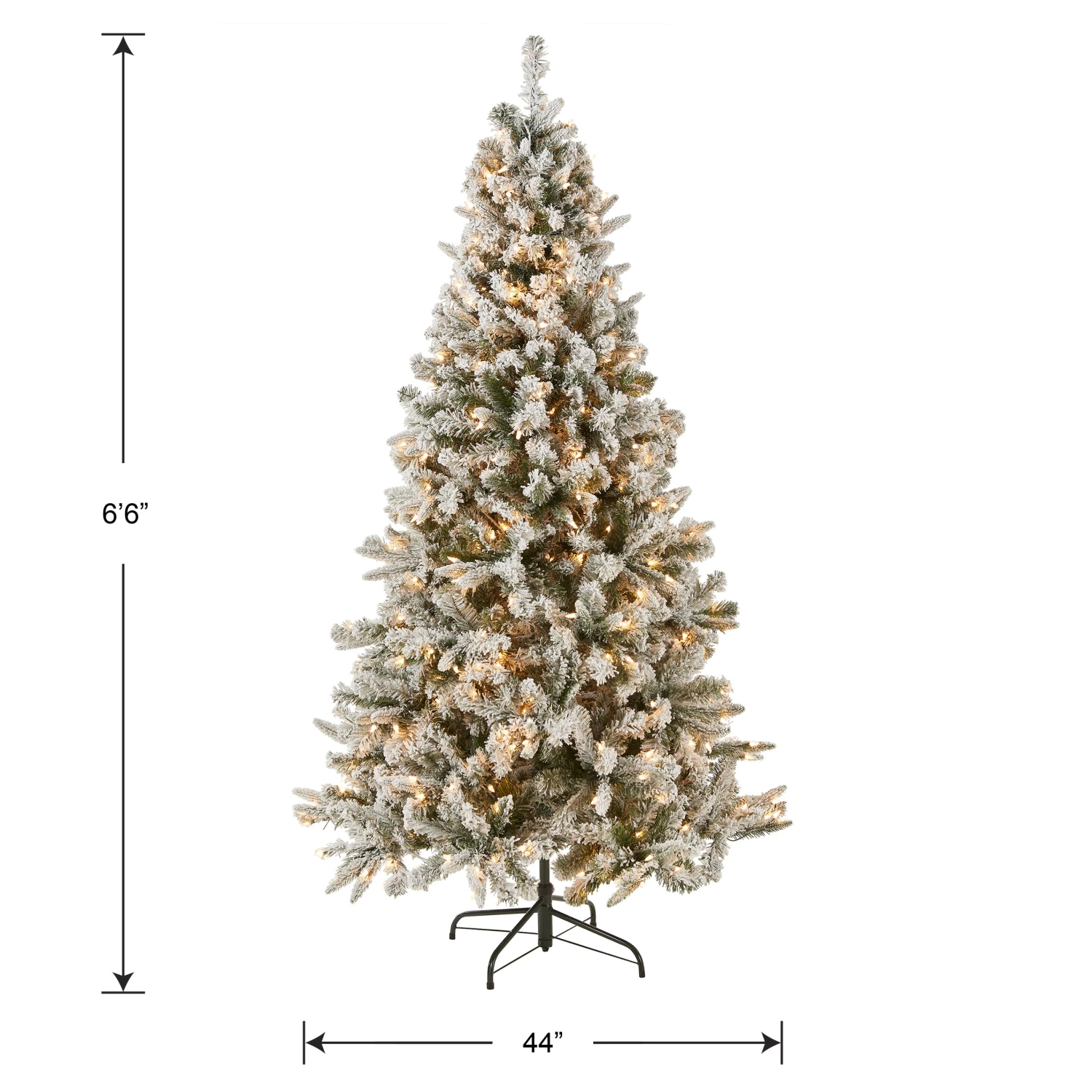 6.5 Ft. Pre-Lit Snowy Mixed Pine Tree With Clear Lights 7 6.5 Ft. Pre-Lit Snowy Mixed Pine Tree With Clear Lights - Image 7