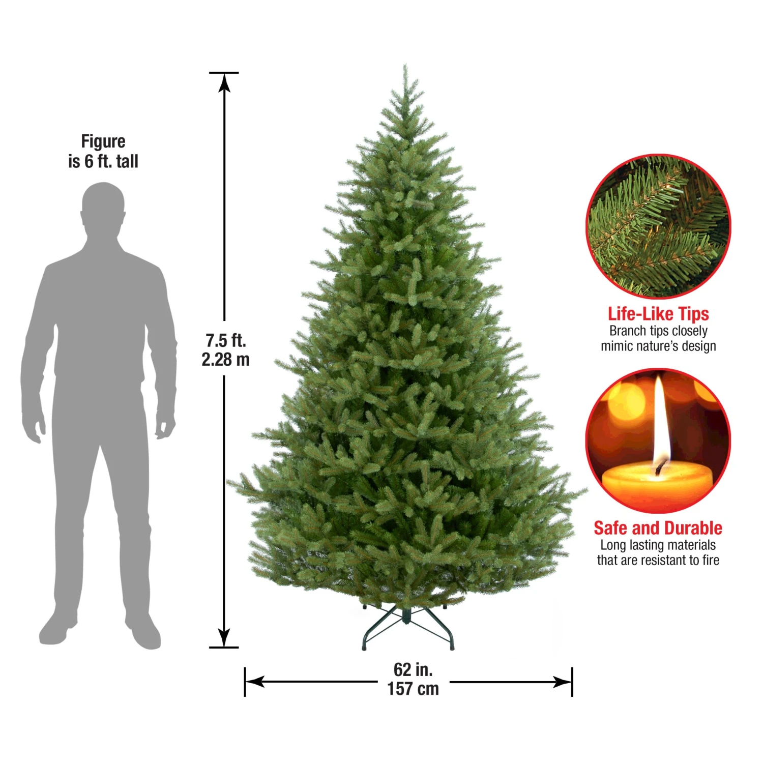7.5 Ft. Norway Fir Tree 10 7.5 Ft. Norway Fir Tree - Image 10