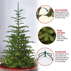 6.5 Ft. Pre-Lit Norwegian Spruce Tree With Clear Lights 12 6.5 Ft. Pre-Lit Norwegian Spruce Tree With Clear Lights -Christmas Trees Sales PENG4 300 65 Features