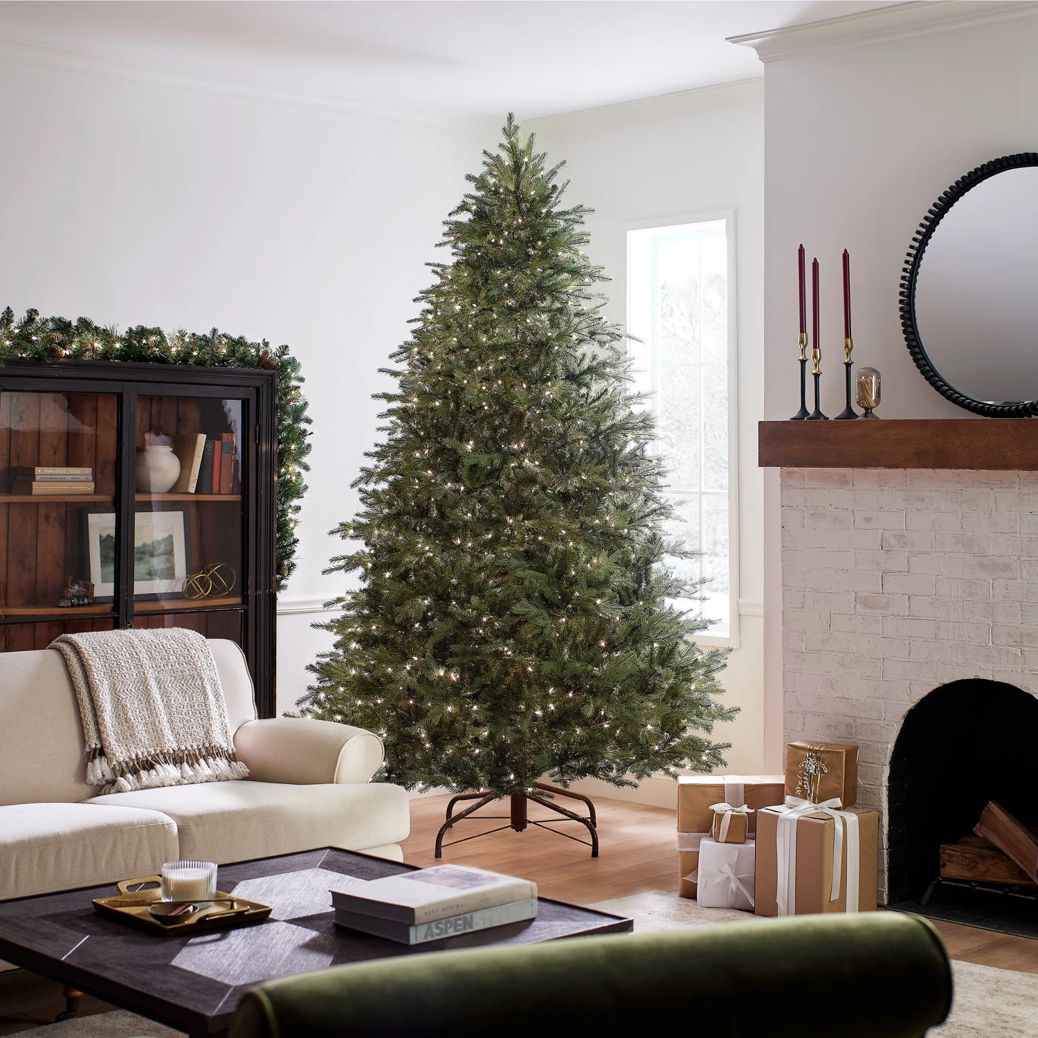 9 Ft. Pre-Lit Nordic Spruce Medium Tree With Clear Lights 8 9 Ft. Pre-Lit Nordic Spruce Medium Tree With Clear Lights - Image 8