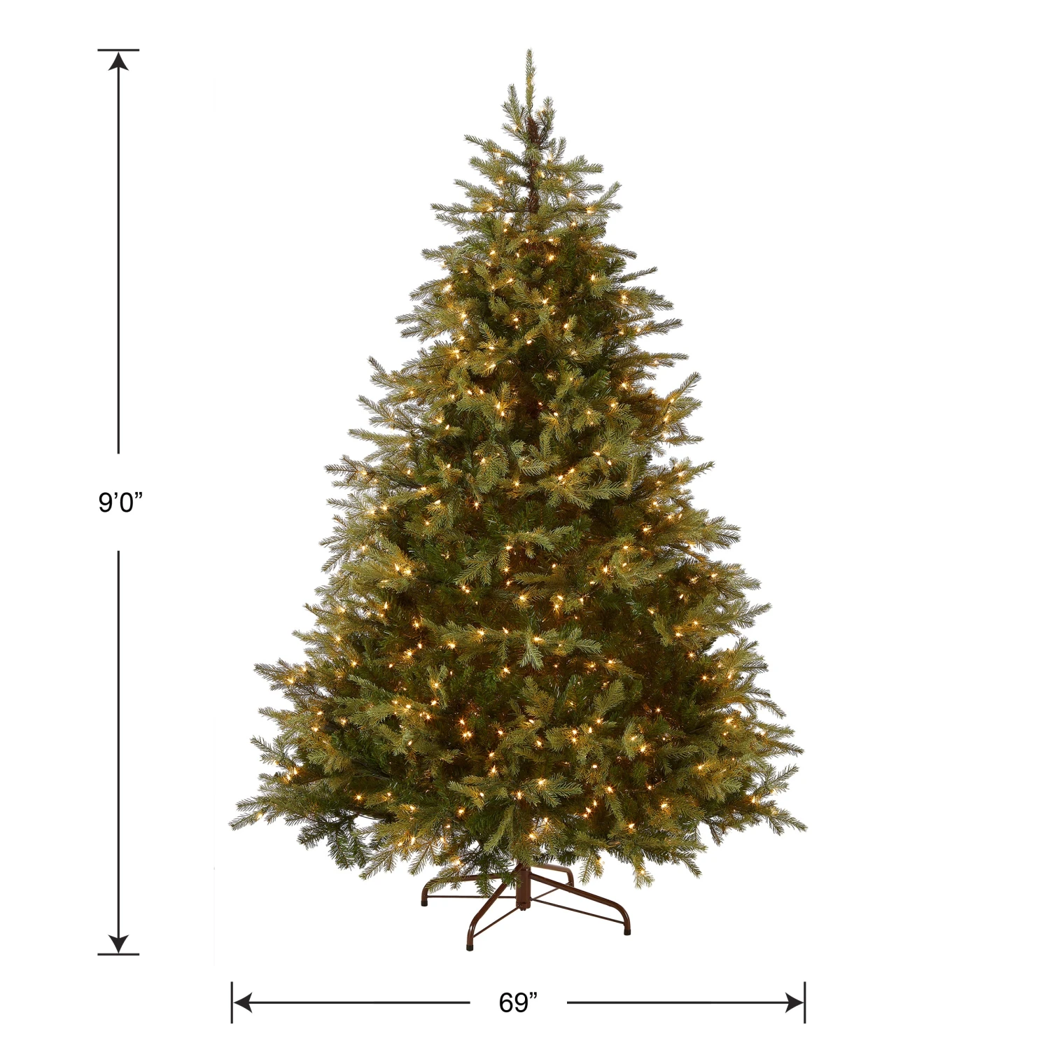 9 Ft. Pre-Lit Nordic Spruce Medium Tree With Clear Lights 5 9 Ft. Pre-Lit Nordic Spruce Medium Tree With Clear Lights - Image 5