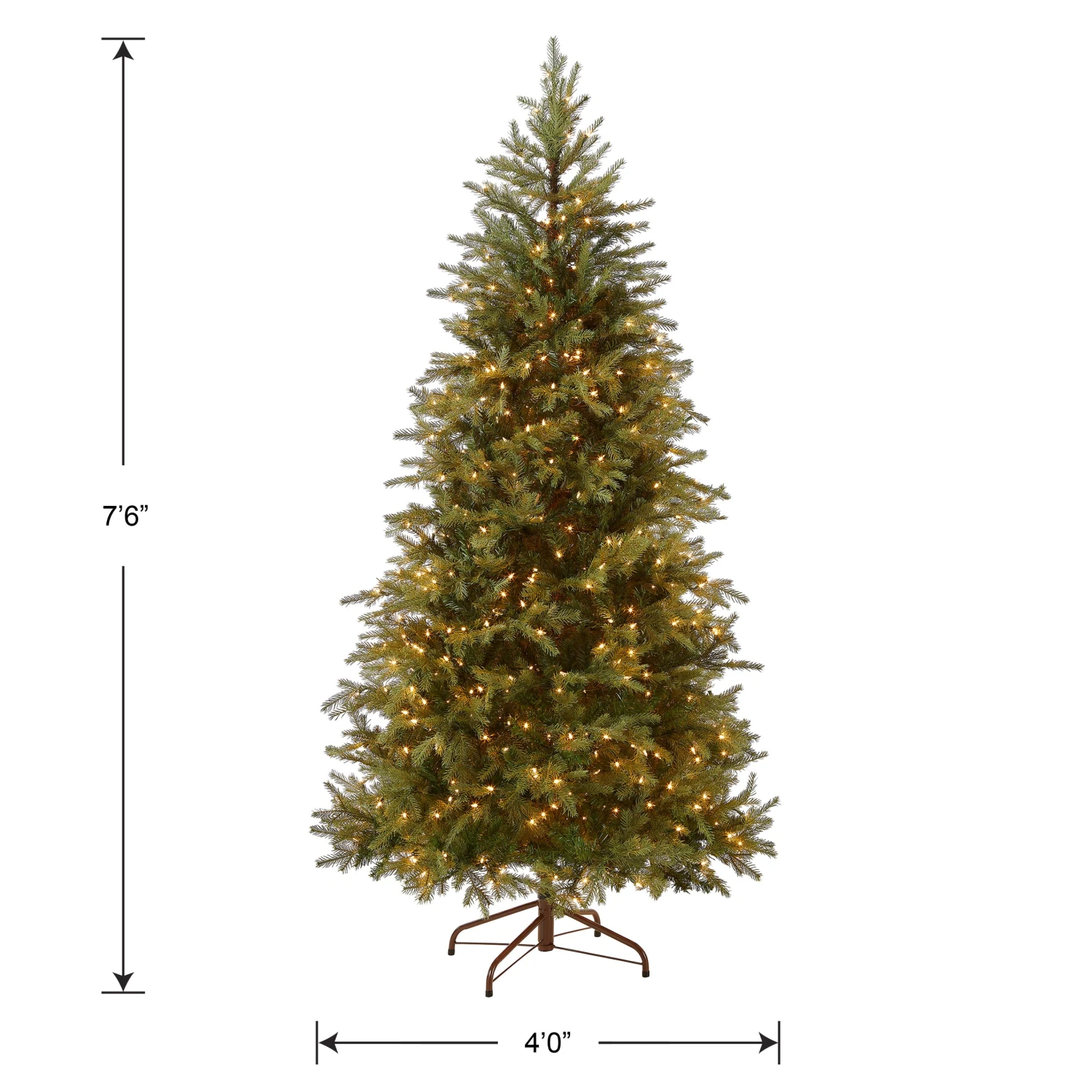 7.5 Ft. Pre-Lit Nordic Spruce Slim Tree With Clear Lights 6 7.5 Ft. Pre-Lit Nordic Spruce Slim Tree With Clear Lights - Image 6