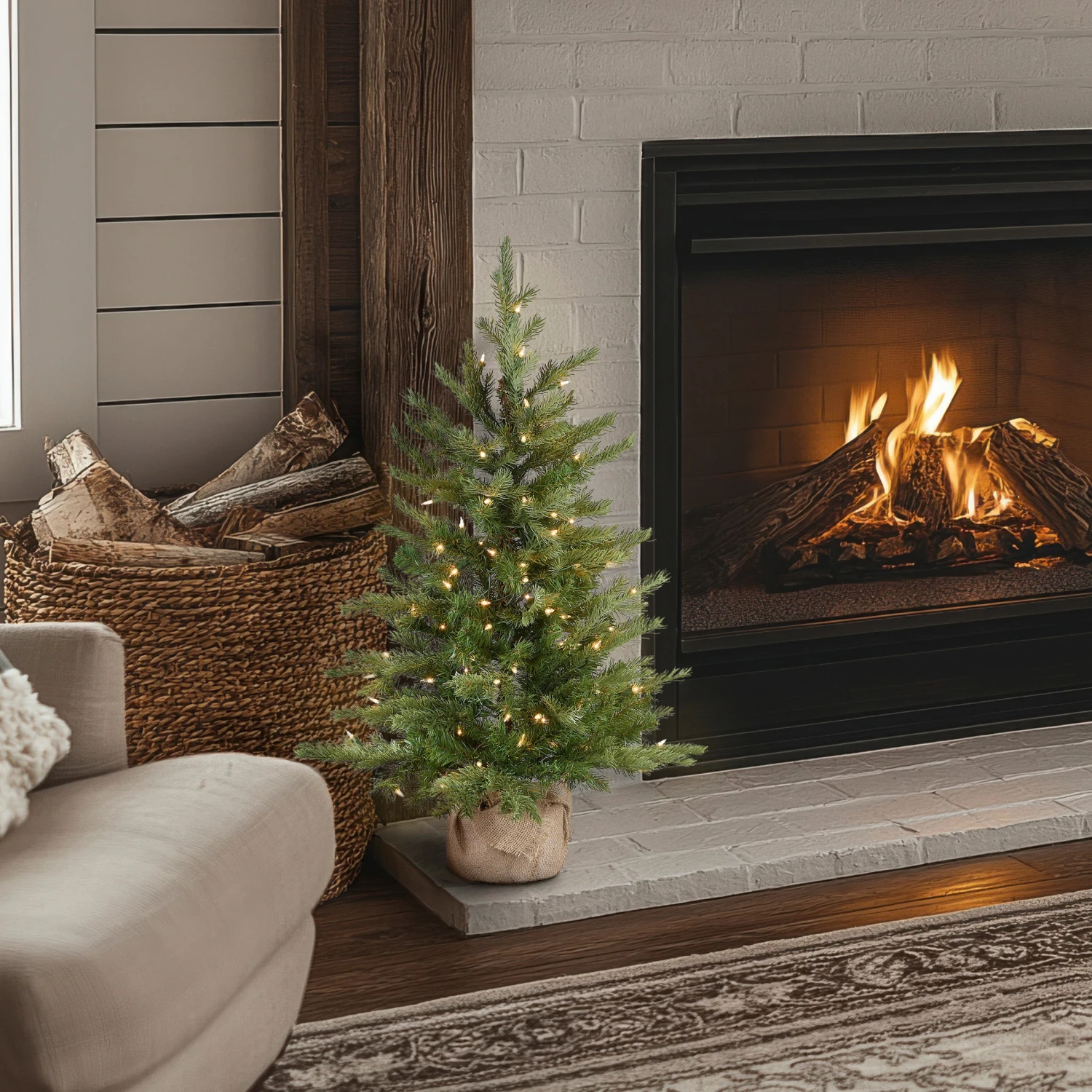 3 Ft. Pre-Lit Nordic Spruce Tree With Clear Lights 2 3 Ft. Pre-Lit Nordic Spruce Tree With Clear Lights - Image 2