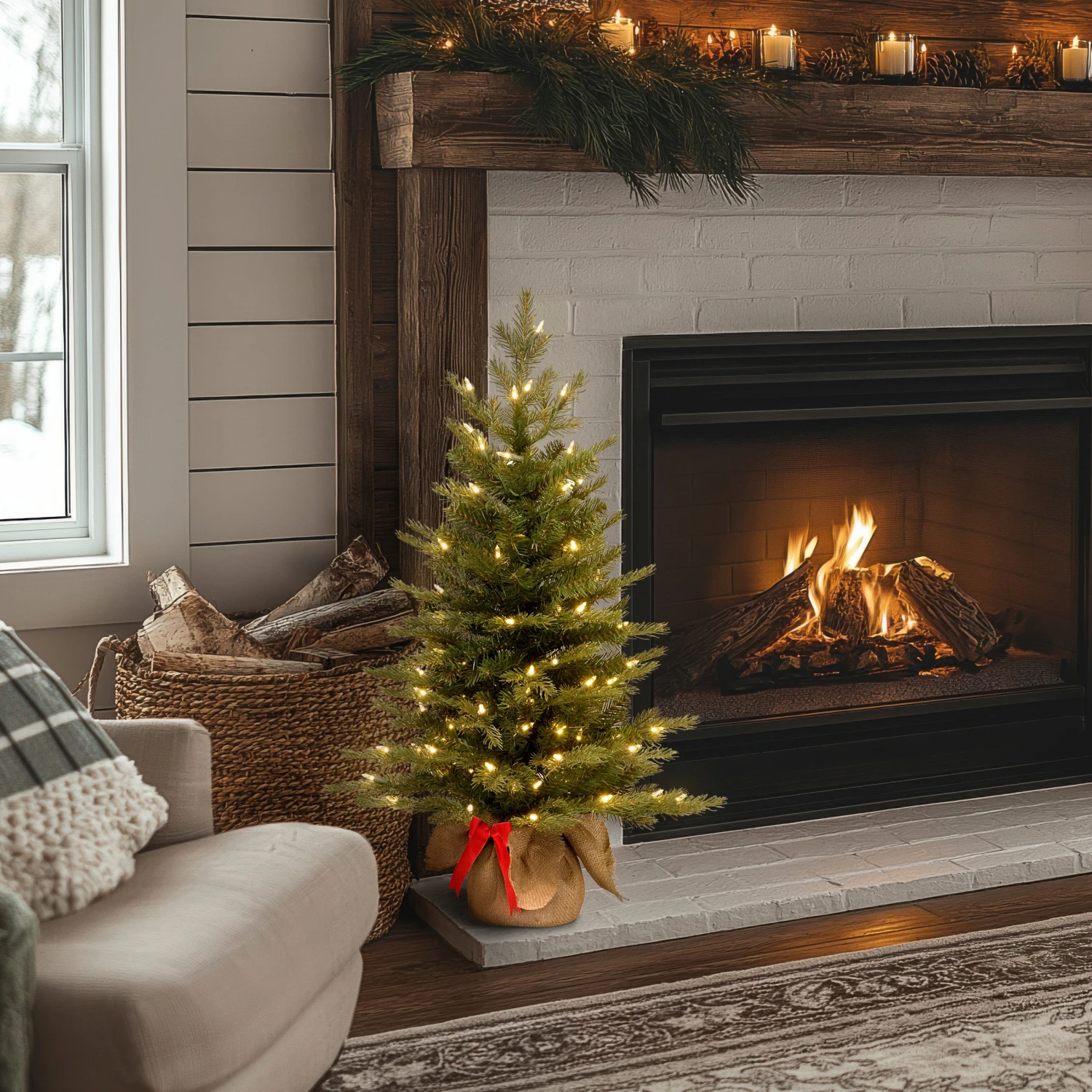 3 Ft. Pre-Lit Nordic Spruce Tree With LED Lights 2 3 Ft. Pre-Lit Nordic Spruce Tree With LED Lights - Image 2