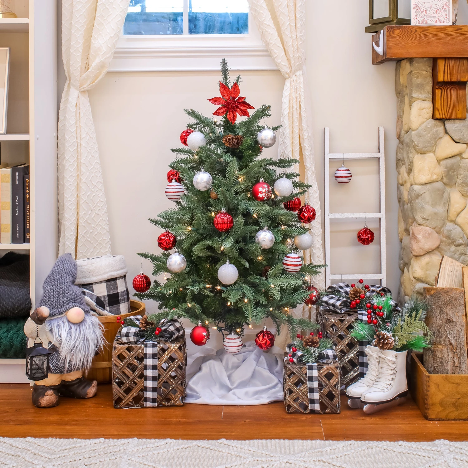 3 Ft. Pre-Lit Pathway Tree With Clear Lights 2 3 Ft. Pre-Lit Pathway Tree With Clear Lights - Image 2