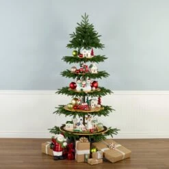 7.5 Ft. Platform Slim Tree With Shelves -Christmas Trees Sales PEPLT100 701 75 2 6f608e76 e471 43a3 98bb c708c61b3883