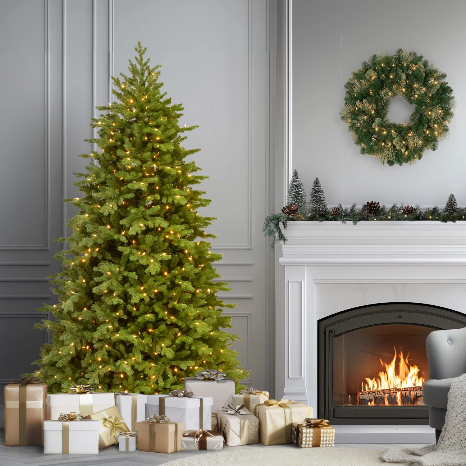 7.5 Ft. Pre-Lit Princeton Fraser Fir Tree With PowerConnect And 800 Dual Color LED Lights 2 7.5 Ft. Pre-Lit Princeton Fraser Fir Tree With PowerConnect And 800 Dual Color LED Lights - Image 2