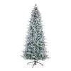 7.5 Ft. Pre-Lit Snowy Comet Slim Blue Tree With LED Lights