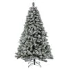 7.5 Ft. Pre-Lit Snowy Silver Hill Pine Tree With LED Lights