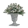 24 In. Pre-Lit Snowy Sheffield Spruce Porch Bush With Twinkly LED Lights