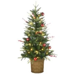4 Ft. Pre-Lit Scotch Creek Fir Tree With LED Lights